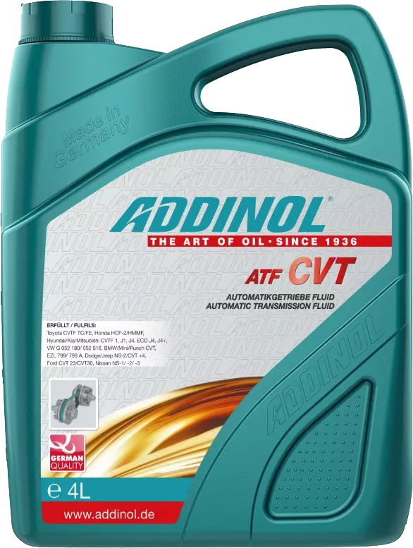 Трансмиссионное масло для вариатора ADDINOL ATF CVT синтетическое, 4 л