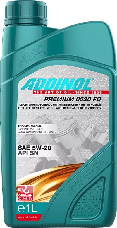Моторное масло ADDINOL Premium 0520 FD, 5W-20, синтетическое, 1 л