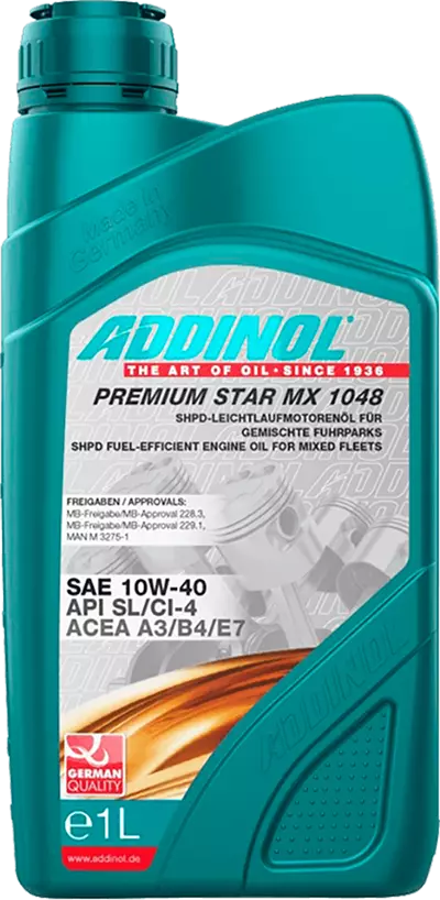 Моторное масло ADDINOL Premium Star MX 1048, 10W-40, полусинтетическое, 1 л
