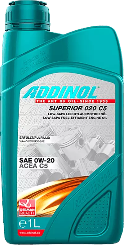Моторное масло ADDINOL Superior 020 C5, 0W-20, синтетическое, 1 л