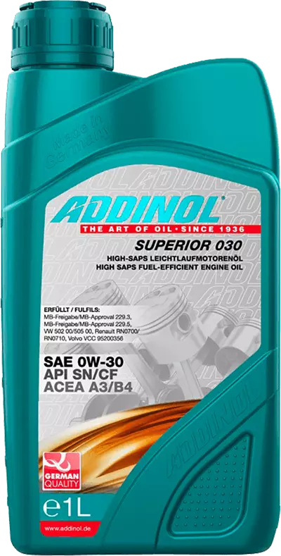Моторное масло ADDINOL Superior 030, 0W-30, синтетическое, 1 л
