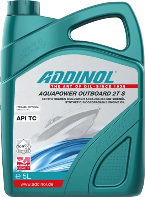Масло для лодочных навесных 2Т-моторов ADDINOL Aquapower Outboard 2T S, 5 л