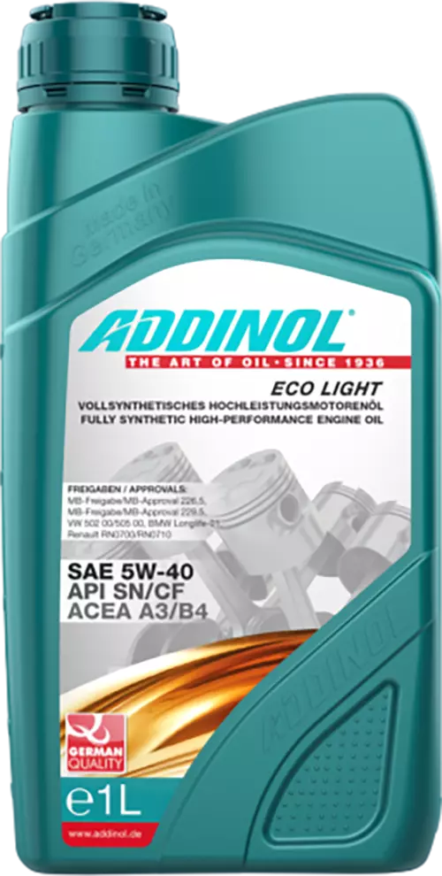 Моторное масло ADDINOL ECO Light, 5W-40, синтетическое, 1 л