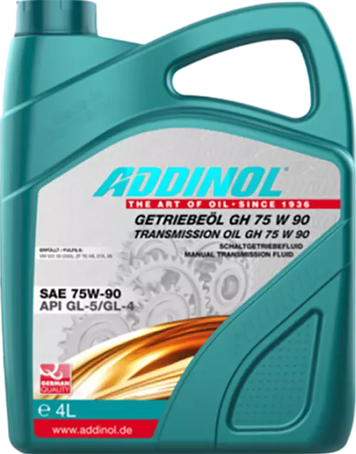 Трансмиссионное масло для МКПП ADDINOL Getriebeol GH 75 W 90 синтетическое, 4 л