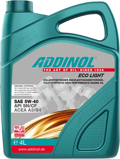 Моторное масло ADDINOL ECO Light, 5W-40, синтетическое, 4 л