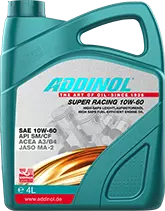 Моторное масло ADDINOL Super Racing 10W-60, синтетическое, 4 л