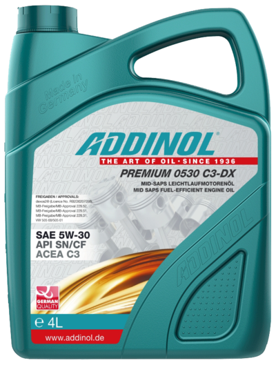 Моторное масло ADDINOL Premium 0530 C3-DX, 5W-30, синтетическое, 5 л