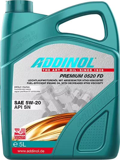 Моторное масло ADDINOL Premium 0520 FD, 5W-20, синтетическое, 5 л
